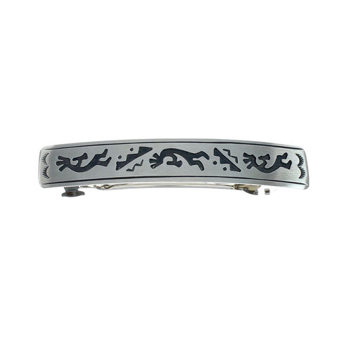 Native American Genuine Sterling Kokopelli Silver Hair Barrett NN20423
